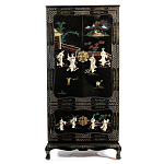 Шкаф черный в китайском стиле  Chinese Cabinet Black варинант исполнения - 1 | Loft Concept в Красноярске