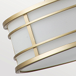 Подвесной светильник цвета латунь с белым матовым плафоном с геометрическим рисунком Feiss варинант исполнения - 6 | Loft Concept в Красноярске