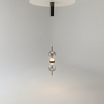 Подвесной светильник с плафоном из стекла с зеркальным градиентом Double Moon варинант исполнения - 4 | Loft Concept в Красноярске