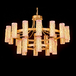 Люстра двухъярусная круглая с текстурными цилиндрическими плафонами Glimpse варинант исполнения - 3 | Loft Concept в Красноярске