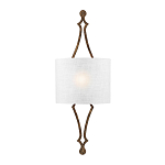 Бра с цилиндрическим тканевым абажуром белого цвета Feiss варинант исполнения - 1 | Loft Concept в Красноярске