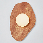 Бра с каменным основанием и плафоном из стекла Brown Shaw Marble Lighting варинант исполнения - 1 | Loft Concept в Красноярске