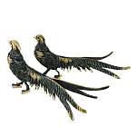 Статуэтка бронзовая синяя пара Фазаны Bronze Birds варинант исполнения - 1 | Loft Concept в Красноярске