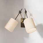 Бра с двумя тканевыми абажурами в форме цилиндра Prerequisites варинант исполнения - 3 | Loft Concept в Красноярске