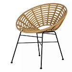 Стул круглый с ротанговым плетением Round Wicker Stool варинант исполнения - 3 | Loft Concept в Красноярске