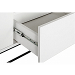 ТВ-тумба белая с  2-мя дверцами и ящиком Strict Lines варинант исполнения - 4 | Loft Concept в Красноярске