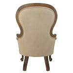 Кресло с мягкой обивкой из светло-коричневого велюра на 4-х деревянных ножках Evelyn Classical Armchair варинант исполнения - 2 | Loft Concept в Красноярске