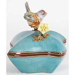 Фарфоровая шкатулка с птицей Eden Garden Blue варинант исполнения - 3 | Loft Concept в Красноярске