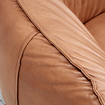 Трехместный диван с кожаной обивкой коричневый Coste Leather Sofa варинант исполнения - 6 | Loft Concept в Красноярске