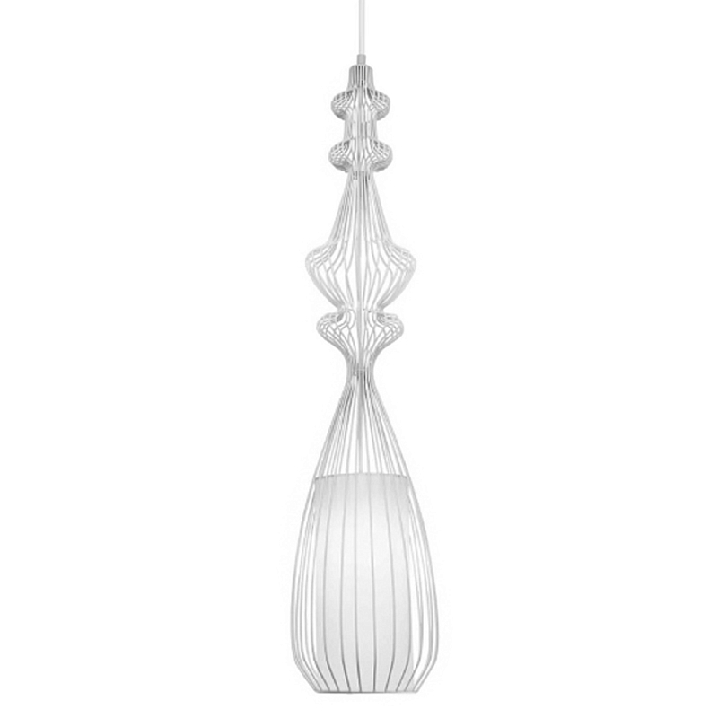 Подвесной светильник Wire Dream Pendant 1 Белый Белый Подвесной светильник Wire Dream Pendant 1 Белый Белый в Красноярске | Loft Concept
