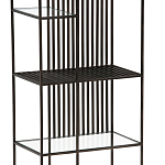Стеллаж из металла и стекла Menzie Black Stripes Metal Rack варинант исполнения - 5 | Loft Concept в Красноярске
