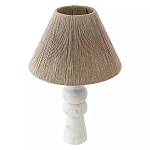 Настольная лампа с плетеным абажуром и белым мраморным основанием Simplicity and Nobility варинант исполнения - 1 | Loft Concept в Красноярске
