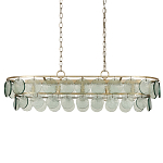 Люстра овальной формы с каскадом из декоративных элементов Harmony of Light варинант исполнения - 3 | Loft Concept в Красноярске