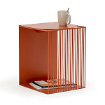 Оранжевый приставной стол из металла Lattice варинант исполнения - 3 | Loft Concept в Красноярске