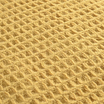 Плед из шерсти цвета охры с бахарамой Waffle Comfort варинант исполнения - 2 | Loft Concept в Красноярске