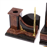 Настольный письменный набор из лемезита и змеевика с декором в виде Орла в подарочной упаковке Successful Leader варинант исполнения - 5 | Loft Concept в Красноярске