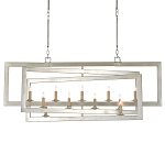 Люстра серебряная из пересекающихся прямоугольных элементов Intersecting Rectangles варинант исполнения - 2 | Loft Concept в Красноярске