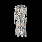 Бра с каскадом из прозрачного хрусталя и корпусом из металла цвета хром Constant Sparks варинант исполнения - 3 | Loft Concept в Красноярске