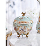 Шкатулка голубого цвета с цветочными орнаментами Blue Garden варинант исполнения - 7 | Loft Concept в Красноярске