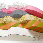 Дизайнерский модульный диван волнистой формы с цветным принтом Poltronova Superonda Sofa варинант исполнения - 43 | Loft Concept в Красноярске