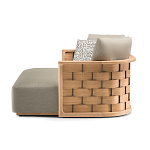 Дизайнерский уличный диван из массива дерева с плетеной спинкой PALINFRASCA Sofa варинант исполнения - 8 | Loft Concept в Красноярске