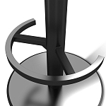 Барный стул вращающийся со спинкой и подлокотниками Douglas Rhombus Черный Велюр варинант исполнения - 5 | Loft Concept в Красноярске