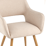 Стул в рогожке бежевого цвета NEASAN STOOL варинант исполнения - 6 | Loft Concept в Красноярске