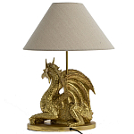 Настольная лампа с абажуром Дракон Golden Dragon Lamp Beige варинант исполнения - 3 | Loft Concept в Красноярске