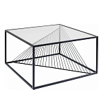 Журнальный стол черный с столешницей из прозрачного закаленного стекла Dynamics варинант исполнения - 1 | Loft Concept в Красноярске