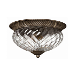 Потолочный светильник с чашеобразным плафоном из толстого волнообразного стекла и широким узорчатым основанием Hinkley варинант исполнения - 1 | Loft Concept в Красноярске