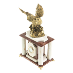 Часы настольные из натурального камня с декором в виде орла Eagle Stone Clock варинант исполнения - 2 | Loft Concept в Красноярске