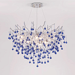Люстра с синими стеклянными подвесками в форме капель FAIRYTREE Light варинант исполнения - 1 | Loft Concept в Красноярске