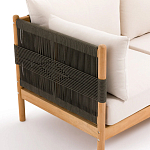 Садовый диван из тикового дерева и веревок Оreon варинант исполнения - 10 | Loft Concept в Красноярске