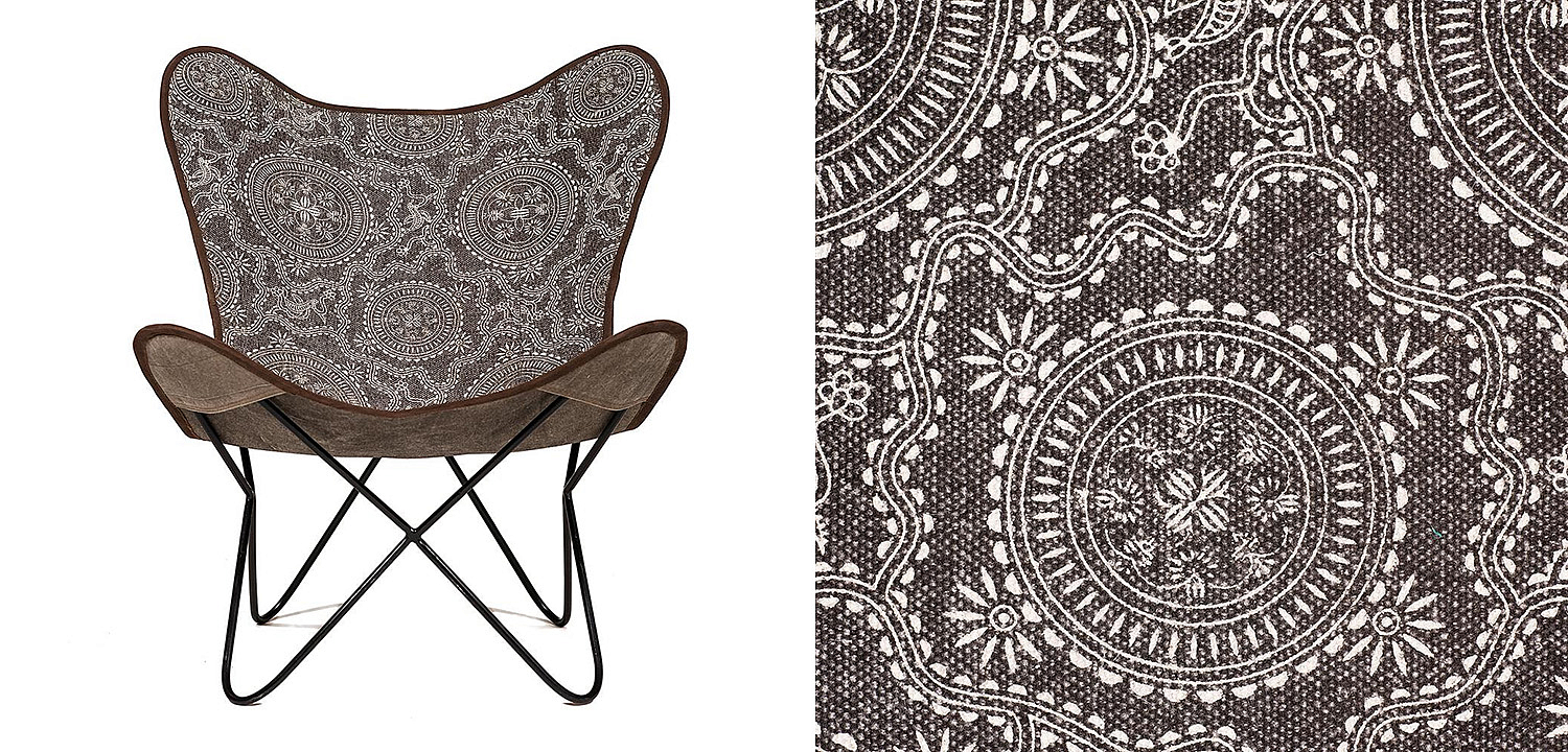 Кресло Indian black and white pattern - Loft-Concept в Красноярске