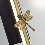 Бра с круглым плафоном из алебастра и бронзовой декоративной стрекозой 65 Alaris  варинант исполнения - 7 | Loft Concept в Красноярске