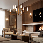 Бра с цилиндрическим матовым плафоном и шаром из камня на металлическом основании Orb Essence варинант исполнения - 8 | Loft Concept в Красноярске