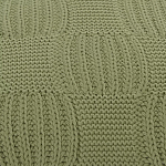 Подушка из хлопка рельефной вязки зеленого цвета Eden Line варинант исполнения - 3 | Loft Concept в Красноярске