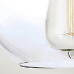 Подвесной светильник цвета никель с прозрачным стеклянным плафоном на цепи Feiss варинант исполнения - 10 | Loft Concept в Красноярске