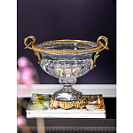 Чаша из прозрачного стекла с бронзовой подставкой и ручками Eden Garden варинант исполнения - 2 | Loft Concept в Красноярске