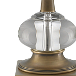 Настольная лампа с хрустальным шаром на корпусе и высоким тканевым абажуром Prism Rod варинант исполнения - 1 | Loft Concept в Красноярске