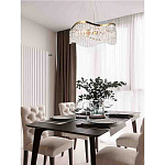 Люстра подвесная волнистой формы с хрустальными подвесками Ludivine Lighting варинант исполнения - 5 | Loft Concept в Красноярске