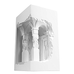 Встраиваемый в стену гипсовый светильник под покраску с колоннами и арками в античном стиле Antiquity Athena варинант исполнения - 6 | Loft Concept в Красноярске