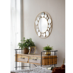 Зеркало настенное с круглыми зеркальными вставками Modern Mirror Space варинант исполнения - 2 | Loft Concept в Красноярске