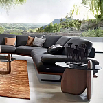 Дизайнерский журнальный стол c круглой столешницей на фигурном основании Usake варинант исполнения - 1 | Loft Concept в Красноярске