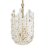 Подвесной светильник декорированный цветами из стекла Lightness of Flowers варинант исполнения - 1 | Loft Concept в Красноярске