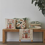 Подушка с цветочным принтом и кисточками Blooming Elegance Daisy варинант исполнения - 9 | Loft Concept в Красноярске