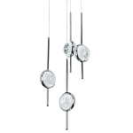 Люстра с 4-мя плафонами из хрустального шара Crystal Bubbles Chrome Hanging Lamp варинант исполнения - 2 | Loft Concept в Красноярске