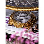 Чаша из прозрачного стекла с бронзовым ободком и фигурками бабочек Eden Garden варинант исполнения - 5 | Loft Concept в Красноярске