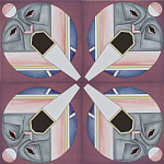 Плитка дизайнерская с узором Маска варинант исполнения - 3 | Loft Concept в Красноярске