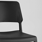 Пластиковый стул на ножках из массива бука Ferret Black 4 шт варинант исполнения - 8 | Loft Concept в Красноярске